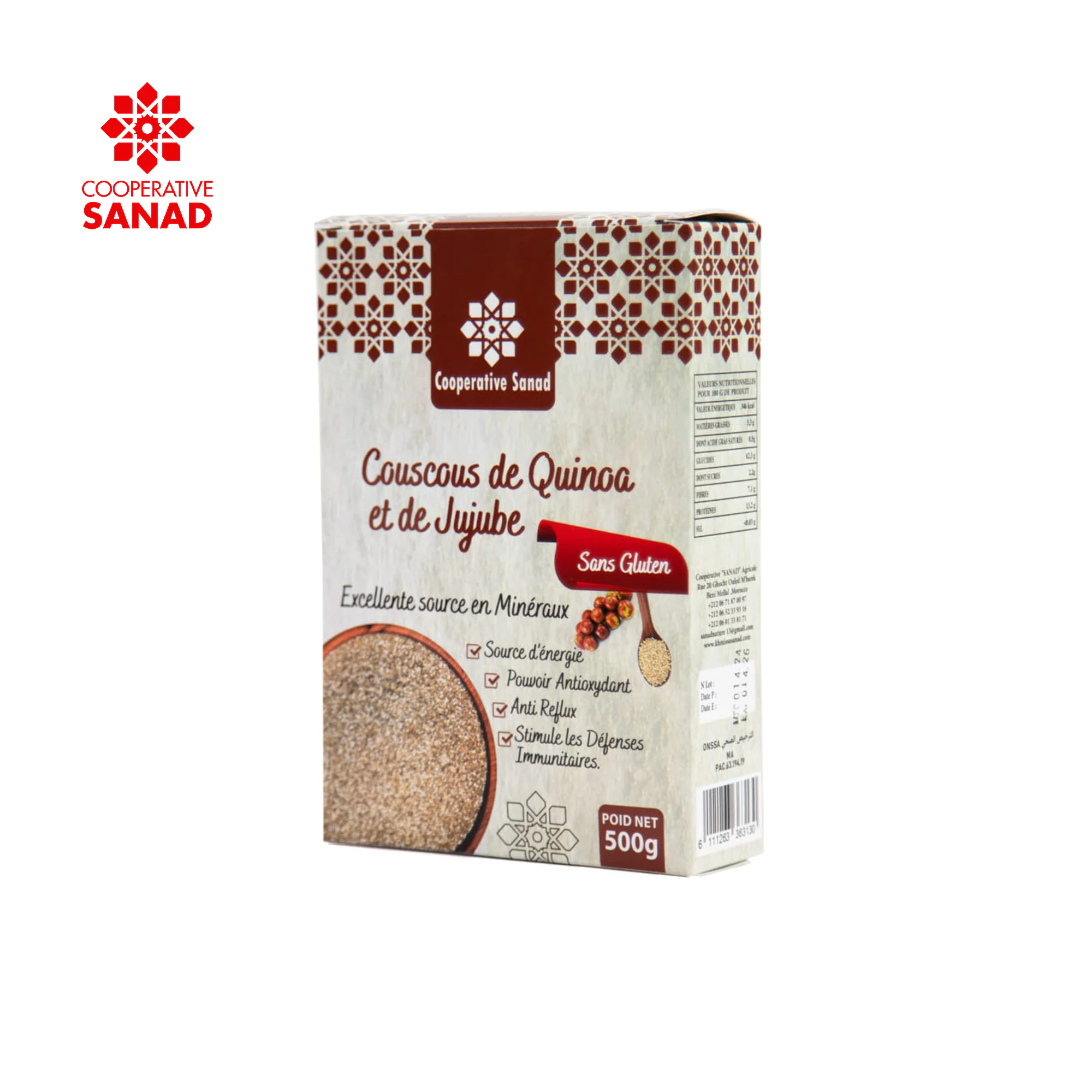 Couscous de quinaa et de Jujubier - 500g - Sans gluten